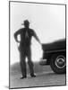 Nevada Sheriff Standing Against the Light from an Atomic Blast 40 Miles Away-George Silk-Mounted Photographic Print