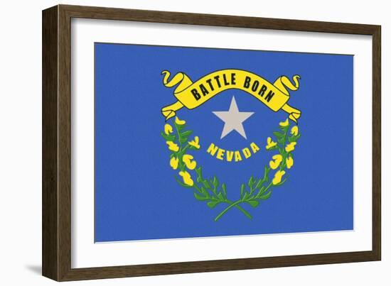 Nevada State Flag-Lantern Press-Framed Art Print