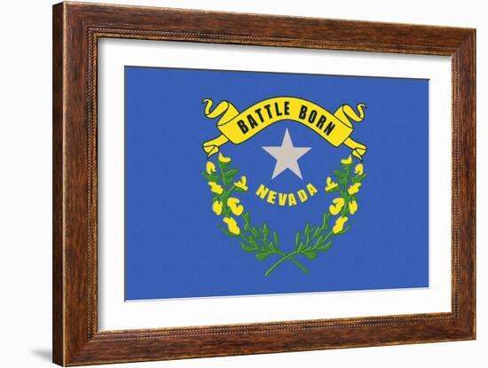 Nevada State Flag-Lantern Press-Framed Art Print