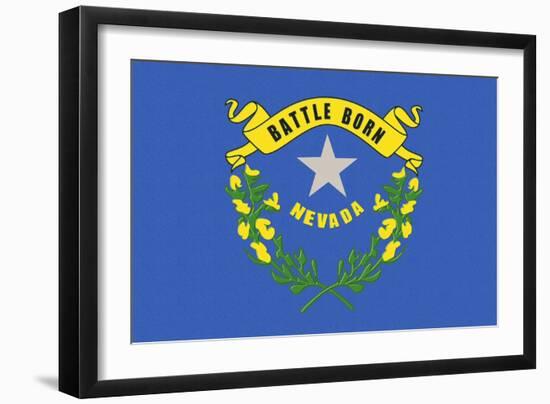 Nevada State Flag-Lantern Press-Framed Art Print