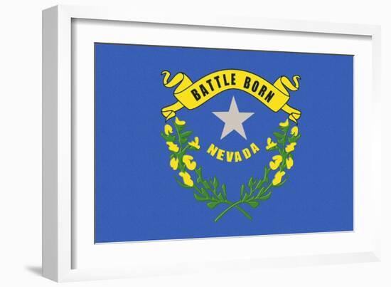 Nevada State Flag-Lantern Press-Framed Art Print