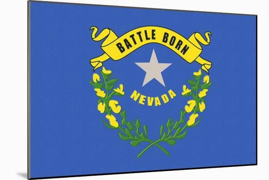 Nevada State Flag-Lantern Press-Mounted Art Print