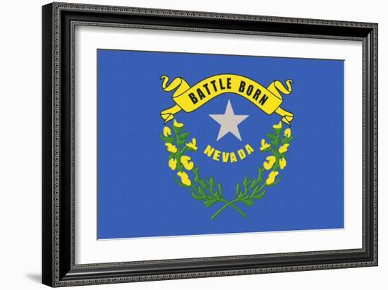 Nevada State Flag-Lantern Press-Framed Art Print