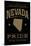 Nevada State Pride - Gold on Black-Lantern Press-Mounted Art Print