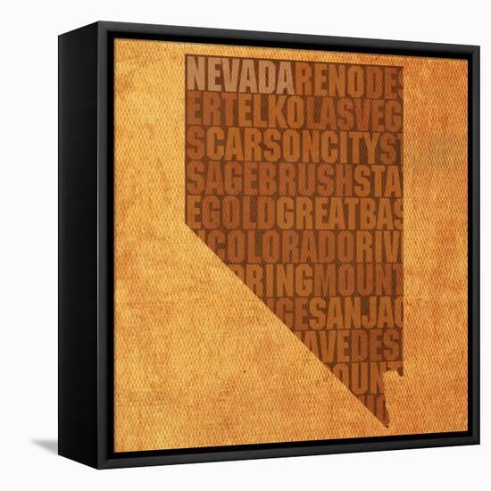 Nevada State Words-David Bowman-Framed Premier Image Canvas