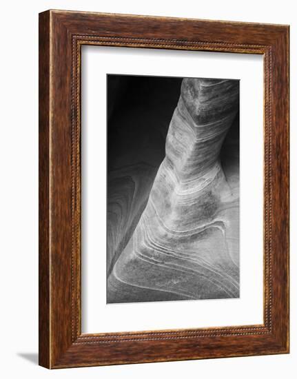 Nevada, Water and Wind Erosion Shaped Abstract Design from Layered Sandstone-Judith Zimmerman-Framed Photographic Print