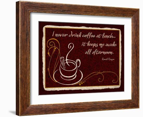 Never Drink Coffee at Lunch-Kate Ward Thacker-Framed Giclee Print