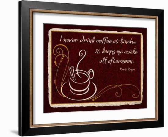 Never Drink Coffee at Lunch-Kate Ward Thacker-Framed Giclee Print