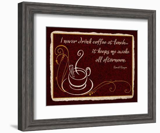 Never Drink Coffee at Lunch-Kate Ward Thacker-Framed Giclee Print