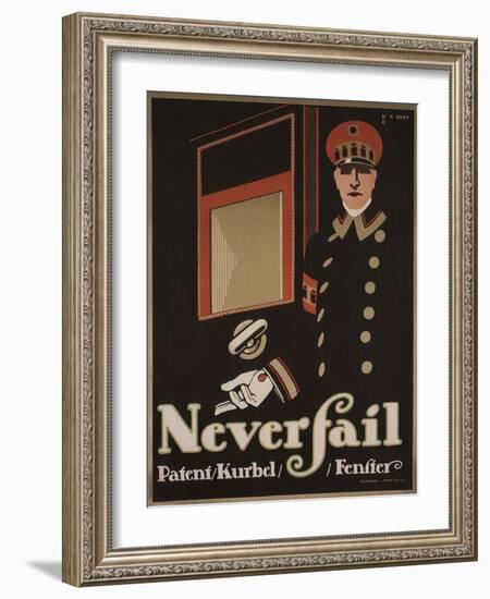 Never Fail Windows, 1911-Hans Rudi Erdt-Framed Giclee Print