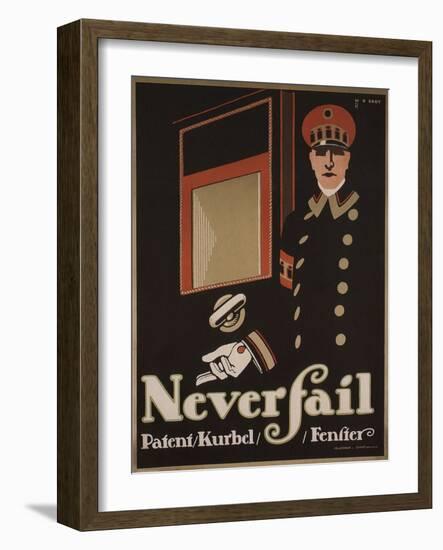 Never Fail Windows, 1911-Hans Rudi Erdt-Framed Giclee Print