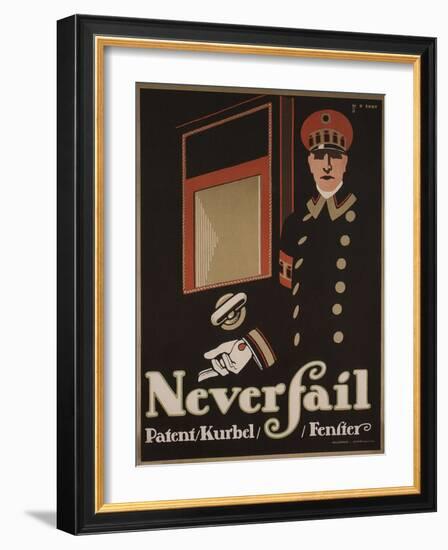 Never Fail Windows, 1911-Hans Rudi Erdt-Framed Giclee Print