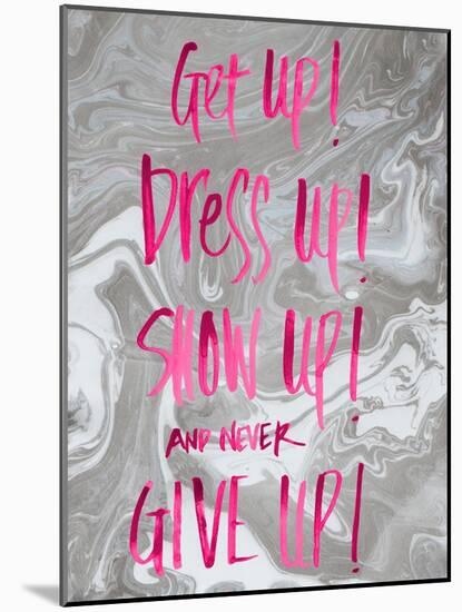 Never Give Up Grey Marble-Susan Bryant-Mounted Art Print