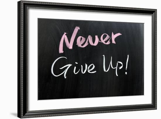 Never Give Up!-Raywoo-Framed Art Print