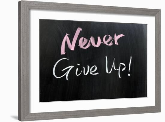 Never Give Up!-Raywoo-Framed Art Print