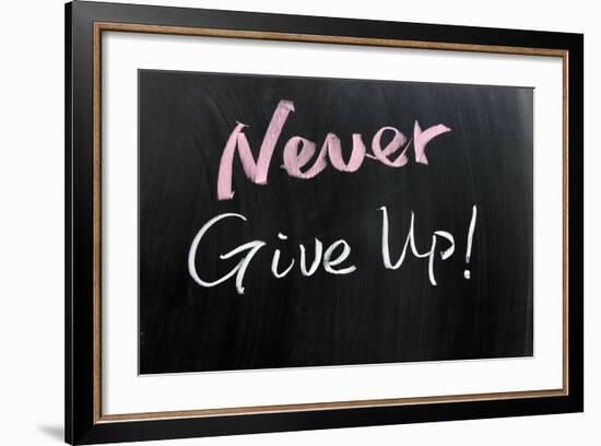 Never Give Up!-Raywoo-Framed Art Print