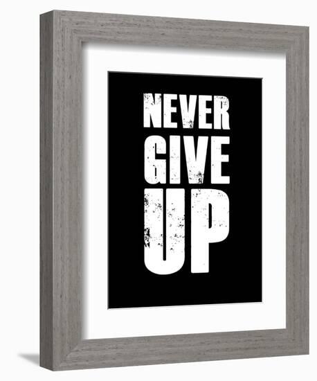 Never Give Up-null-Framed Premium Giclee Print