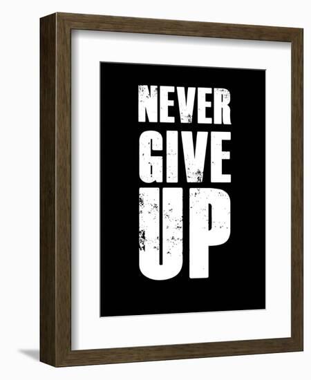 Never Give Up-null-Framed Premium Giclee Print