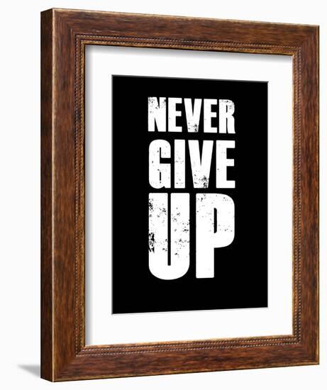 Never Give Up-null-Framed Premium Giclee Print