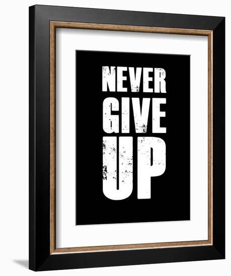 Never Give Up-null-Framed Premium Giclee Print