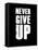 Never Give Up-null-Framed Stretched Canvas