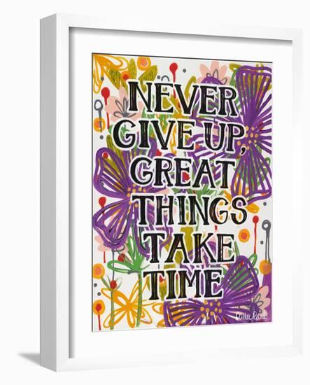 Never Give Up-Carla Bank-Framed Giclee Print