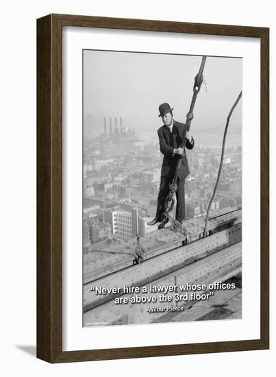 Never Hire a Lawyer-Wilbur Pierce-Framed Art Print