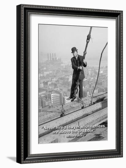 Never Hire a Lawyer-Wilbur Pierce-Framed Art Print