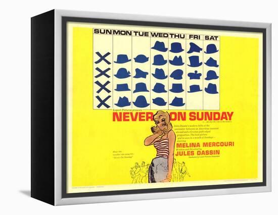 Never on Sunday, 1960-null-Framed Stretched Canvas