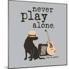 Never Play Alone-Dog is Good-Mounted Art Print