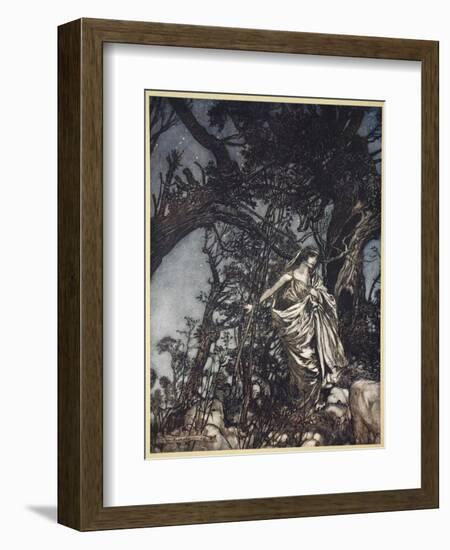 Never So Weary Never So in Woe, Illustration from 'Midsummer Nights Dream' by William Shakespeare-Arthur Rackham-Framed Giclee Print