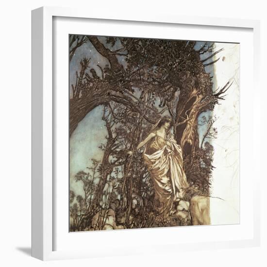 Never So Weary, Never So Woeful, Illustration to 'A Midsummer Night's Dream', 1908-Arthur Rackham-Framed Giclee Print