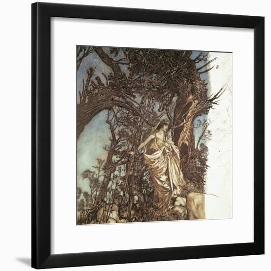 Never So Weary, Never So Woeful, Illustration to 'A Midsummer Night's Dream', 1908-Arthur Rackham-Framed Giclee Print