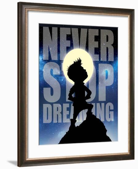 Never Stop Dreaming-Mischief Factory-Framed Giclee Print