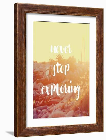 Never Stop Exploring-Lila Fe-Framed Art Print