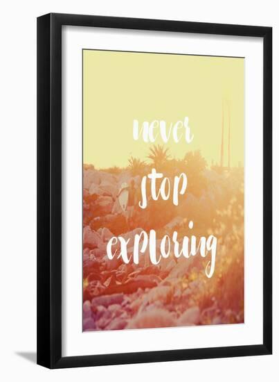 Never Stop Exploring-Lila Fe-Framed Art Print