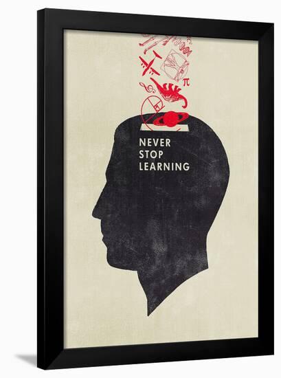 Never Stop Learning-Hannes Beer-Framed Art Print