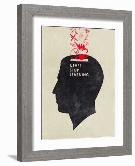 Never Stop Learning-Hannes Beer-Framed Art Print