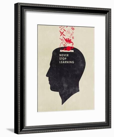 Never Stop Learning-Hannes Beer-Framed Art Print