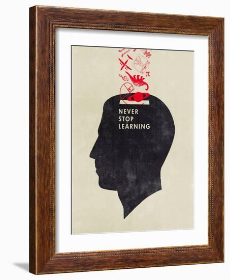 Never Stop Learning-Hannes Beer-Framed Art Print