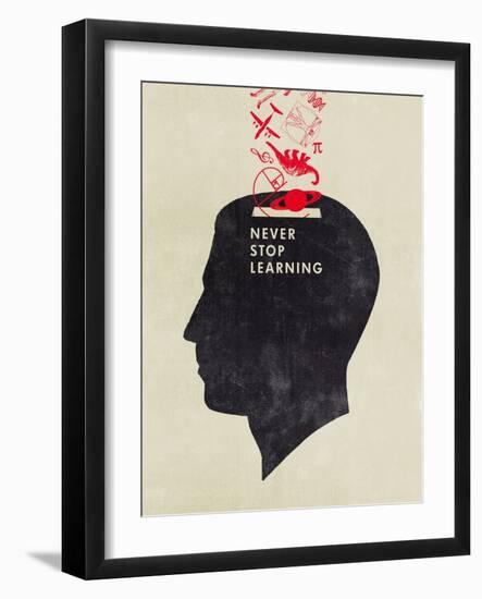 Never Stop Learning-Hannes Beer-Framed Art Print