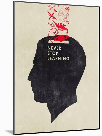 Never Stop Learning-Hannes Beer-Mounted Art Print