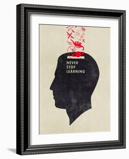 Never Stop Learning-Hannes Beer-Framed Art Print