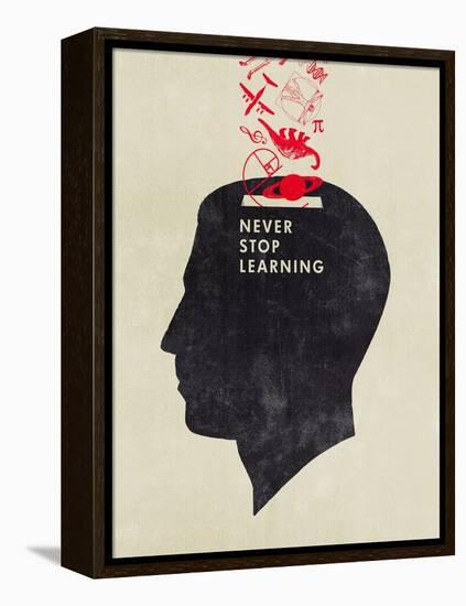 Never Stop Learning-Hannes Beer-Framed Stretched Canvas