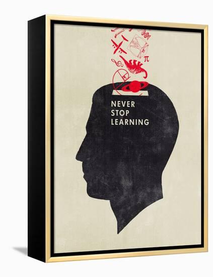 Never Stop Learning-Hannes Beer-Framed Stretched Canvas