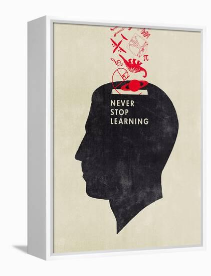 Never Stop Learning-Hannes Beer-Framed Stretched Canvas