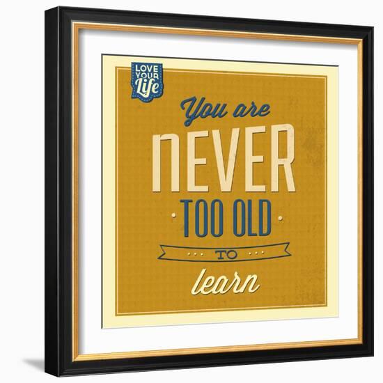 Never Too Old-Lorand Okos-Framed Art Print