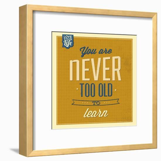 Never Too Old-Lorand Okos-Framed Art Print