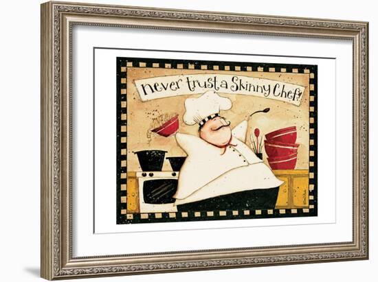 Never Trust Skinny Chef-Dan Dipaolo-Framed Art Print