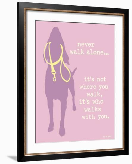 Never Walk - Purple Version-Dog is Good-Framed Art Print